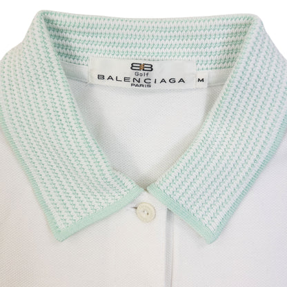 Vintage 90s Balenciaga Golf Embroidered Polo Shirt Womens Size M