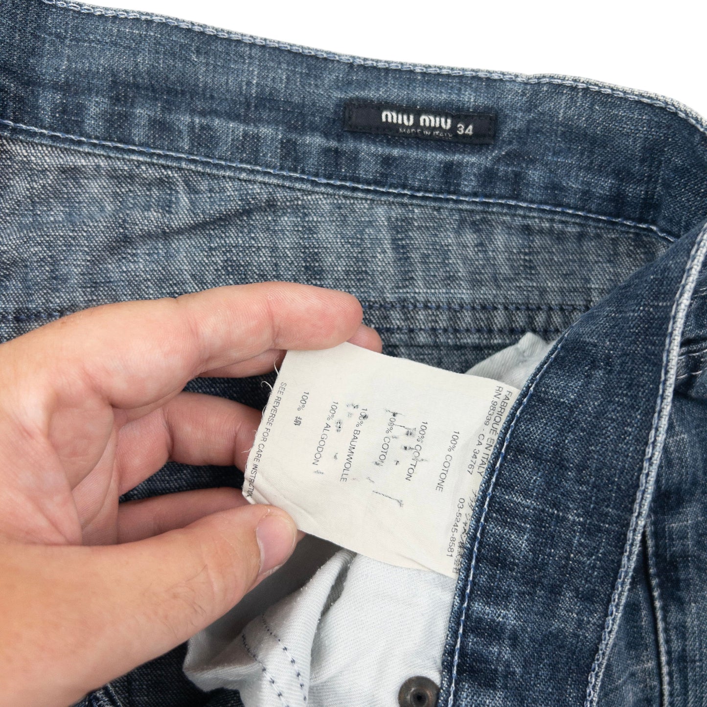 Vintage 2000s Miu Miu Denim Jeans Size W33