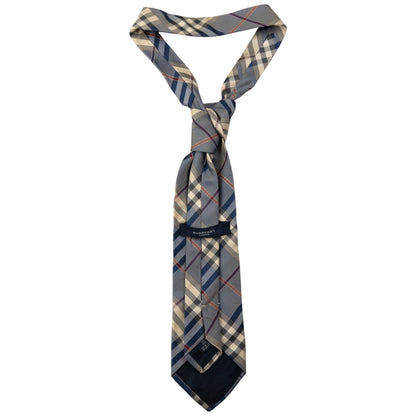 Vintage Burberry Nova Check Silk Tie