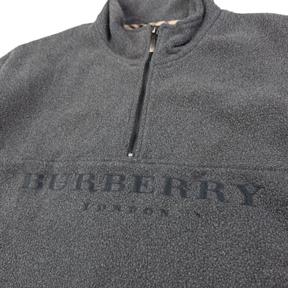 Vintage Burberry Q Zip Fleece Sweatshirt Size M