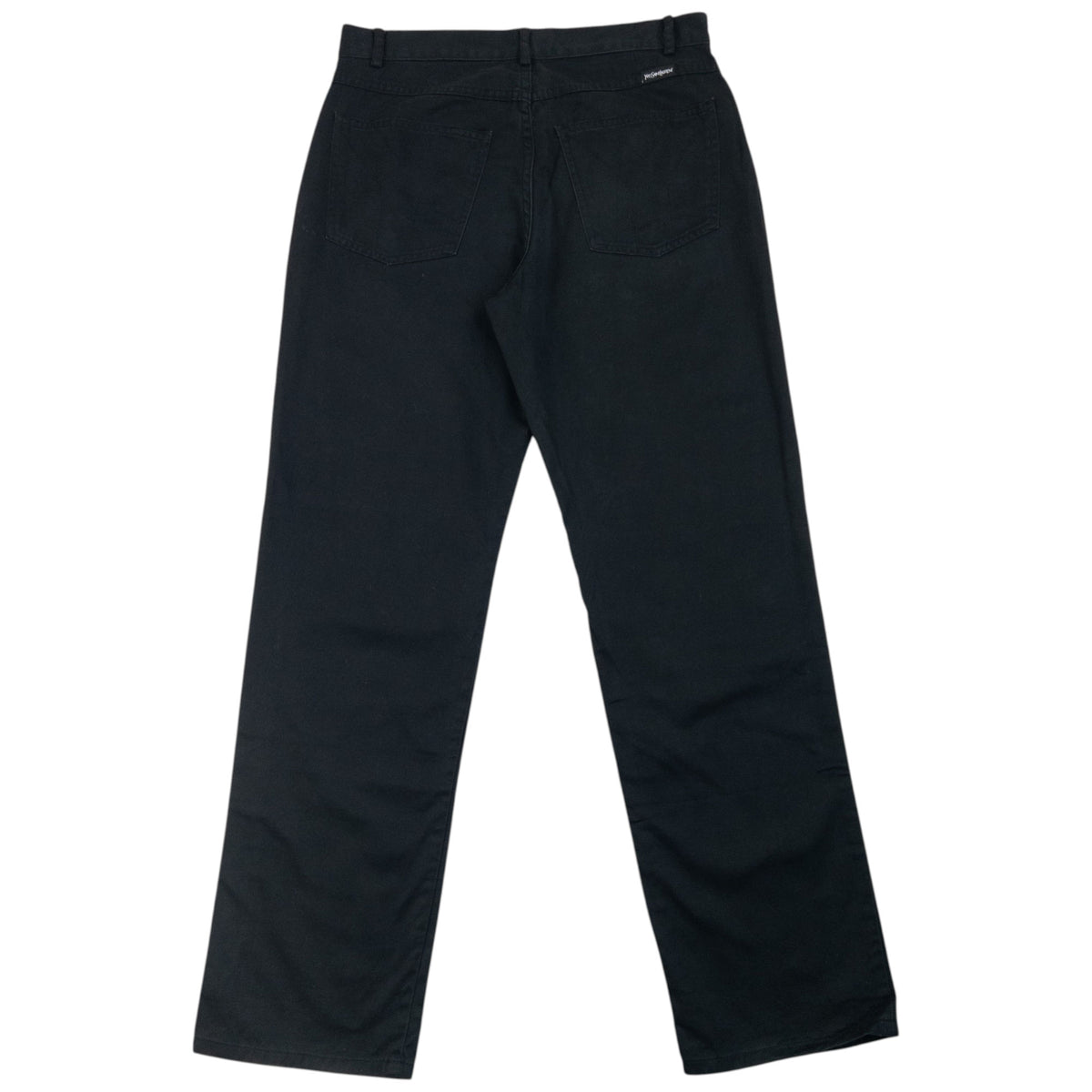 Vintage 2000s YSL Yves Saint Laurent Trousers in black (cotton), photo 2