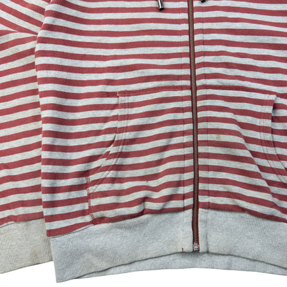 Vintage 2000s Burberry Black Label Striped Zip Up Hoodie Size M