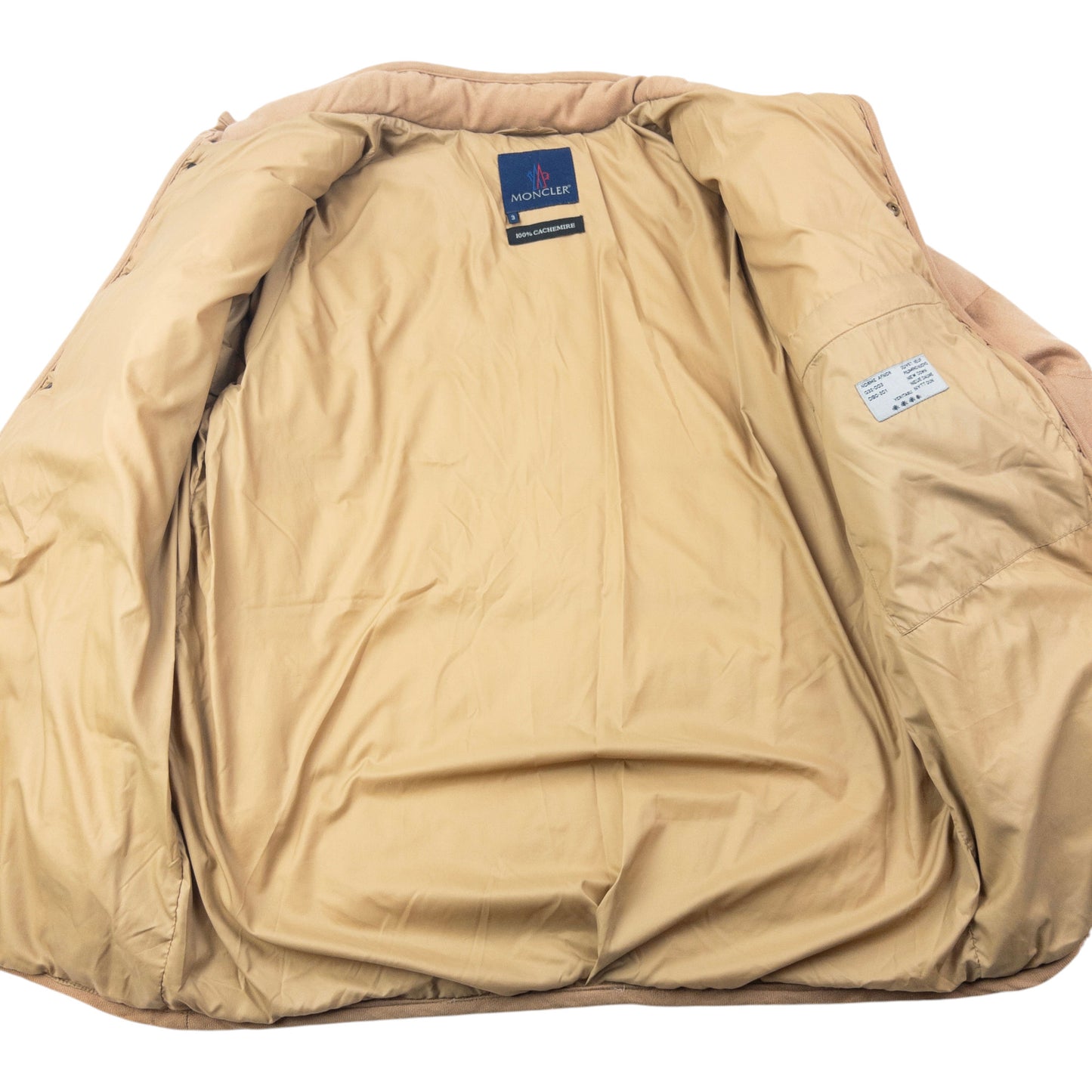 Vintage 90s Moncler Button Up Cashmere Puffer Jacket Size M