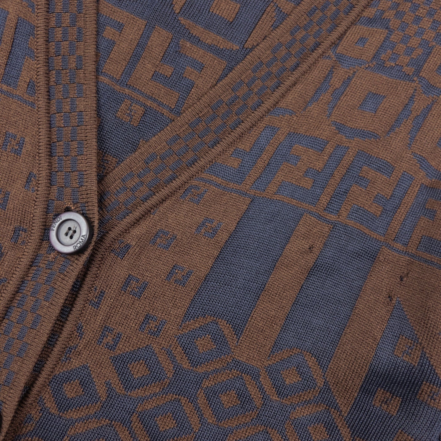 Vintage 90s Fendi Pattern Cardigan Womens Size M