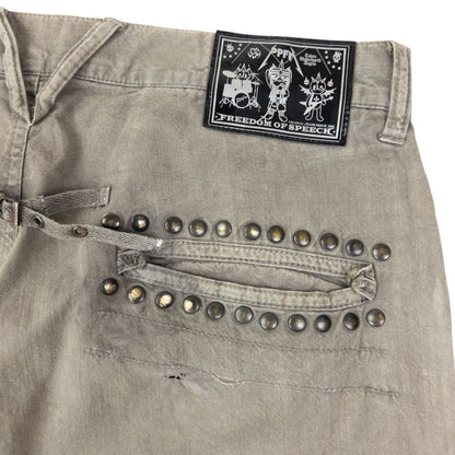 Vintage 2000s PPFM Buckle Cargo Trousers Size W33