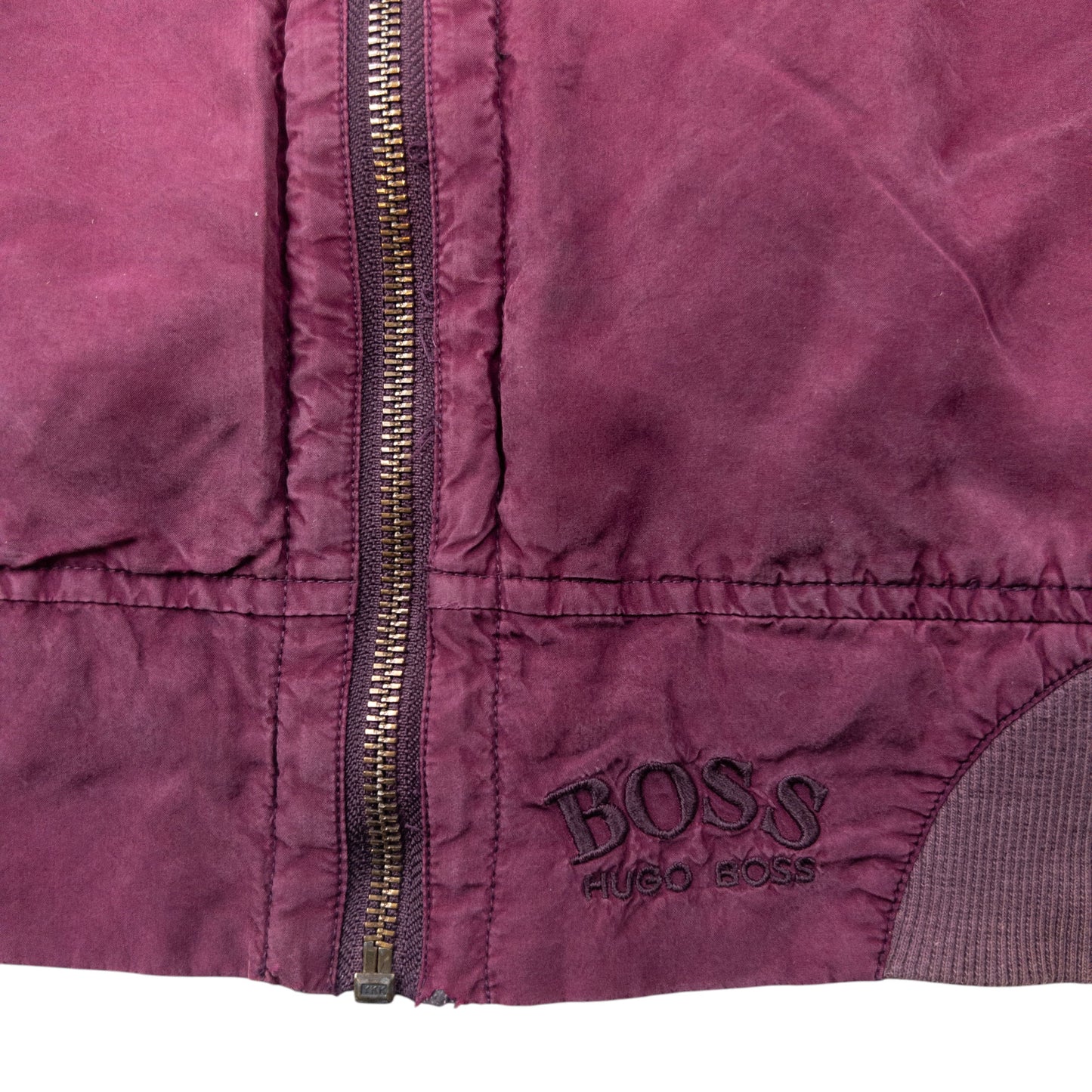 Vintage 90s Hugo Boss Silk Bomber Jacket Size XXL