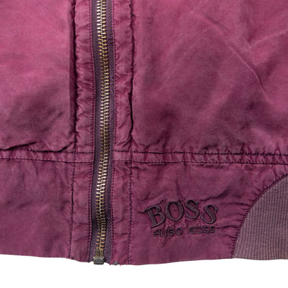 Vintage 90s Hugo Boss Silk Bomber Jacket Size XXL