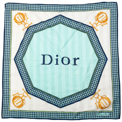 Vintage 90s Dior Houndstooth Silk Scarf
