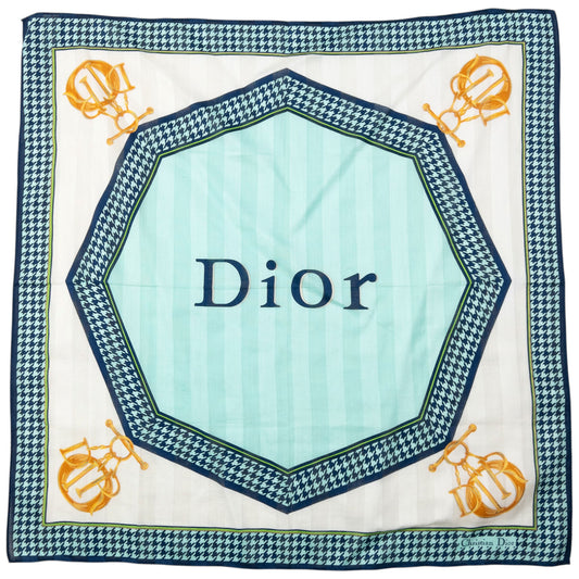 Vintage 90s Dior Houndstooth Silk Scarf