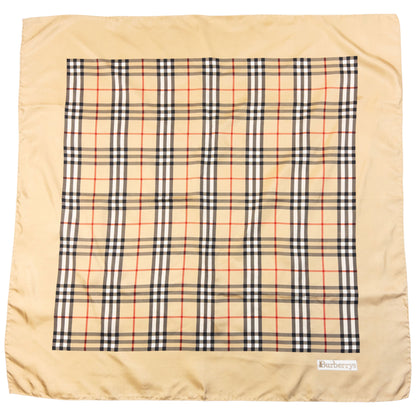 Vintage 90s Burberry Nova Check Silk Scarf