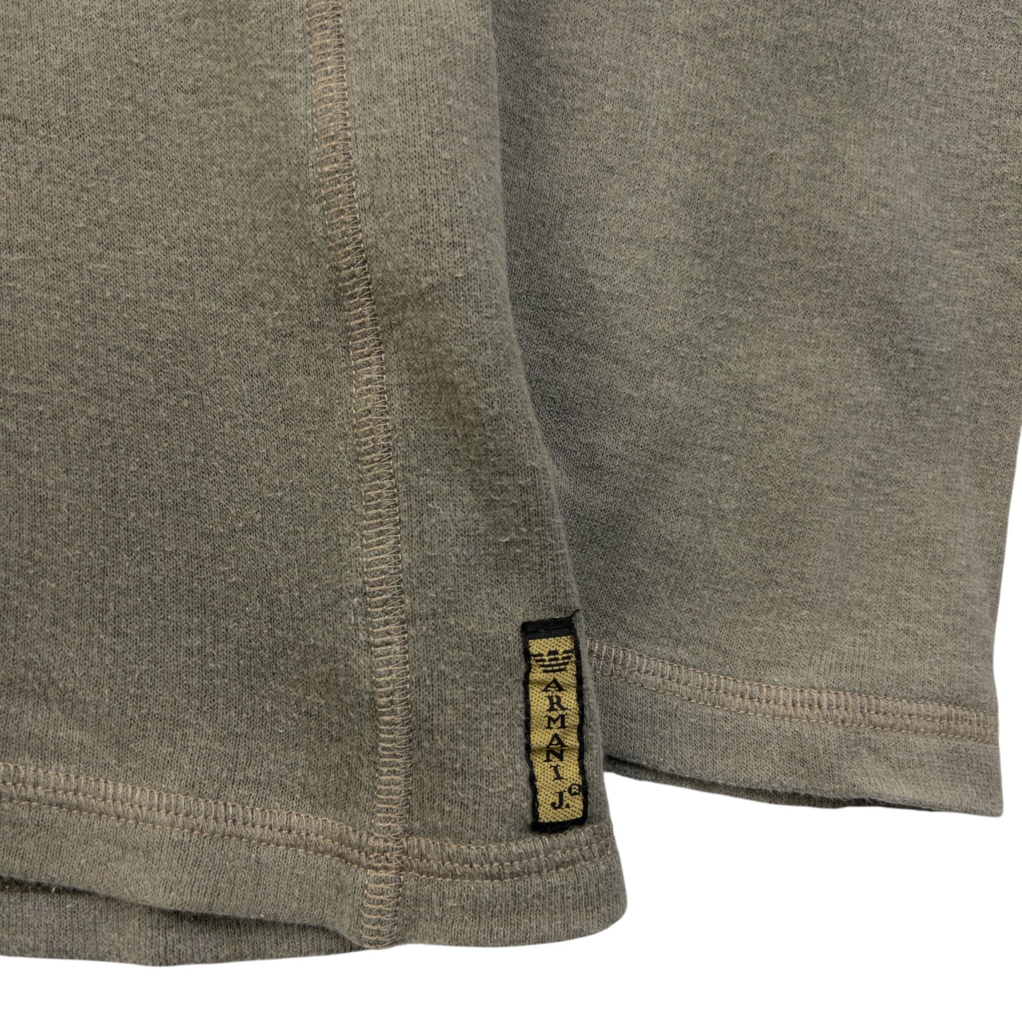Vintage 2000s Armani Jeans Q Zip Hemp Sweatshirt Size XS