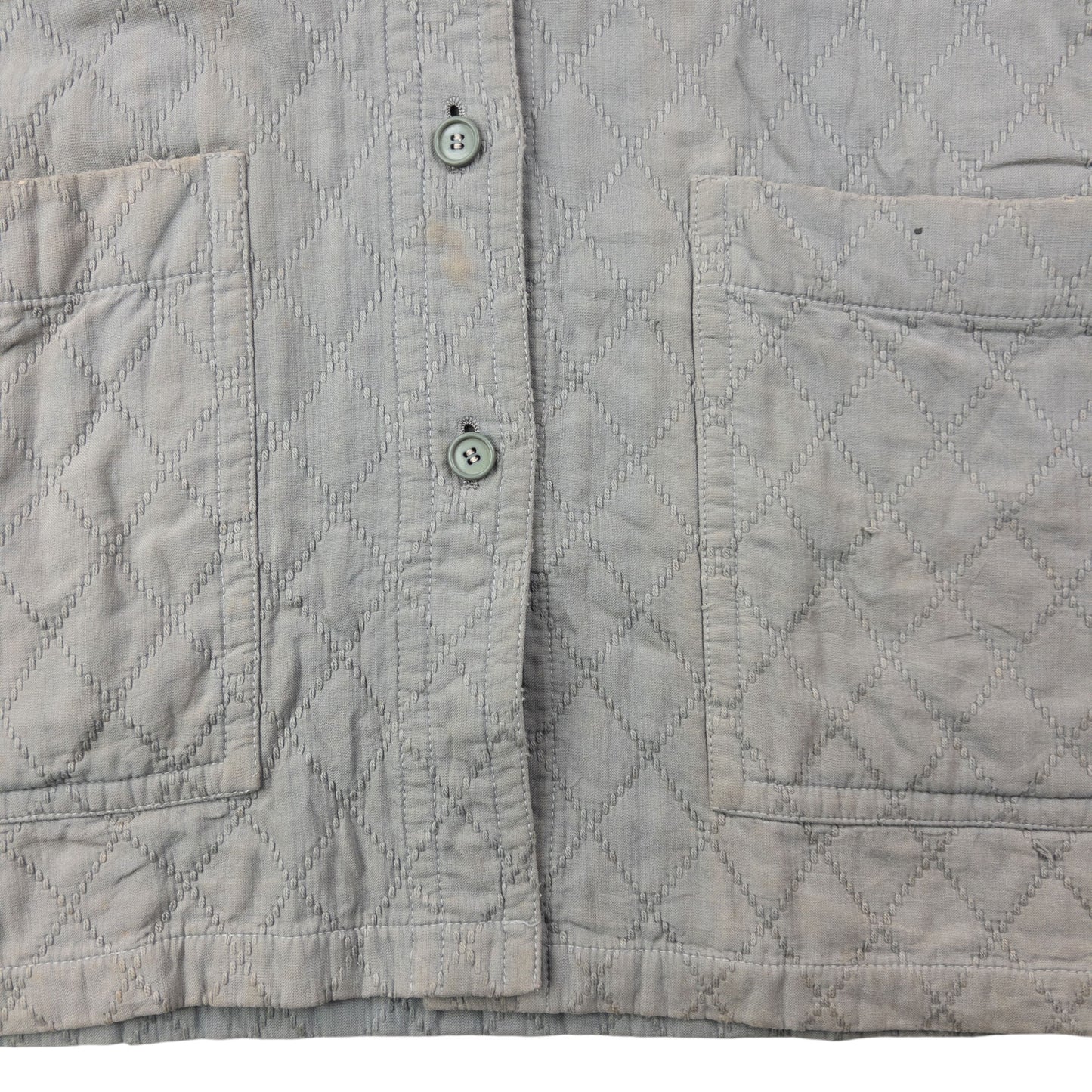 Vintage 80s Issey Miyake Button Up Quilted Jacket Size M