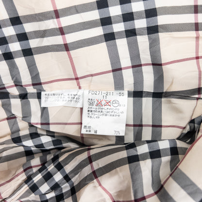 Vintage 2000s Burberry Nova Check Lined Fur Collar Quilted Jacket Womens Size L