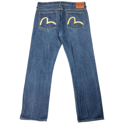 Vintage Evisu Double Gull Japanese Denim Jeans Size W36