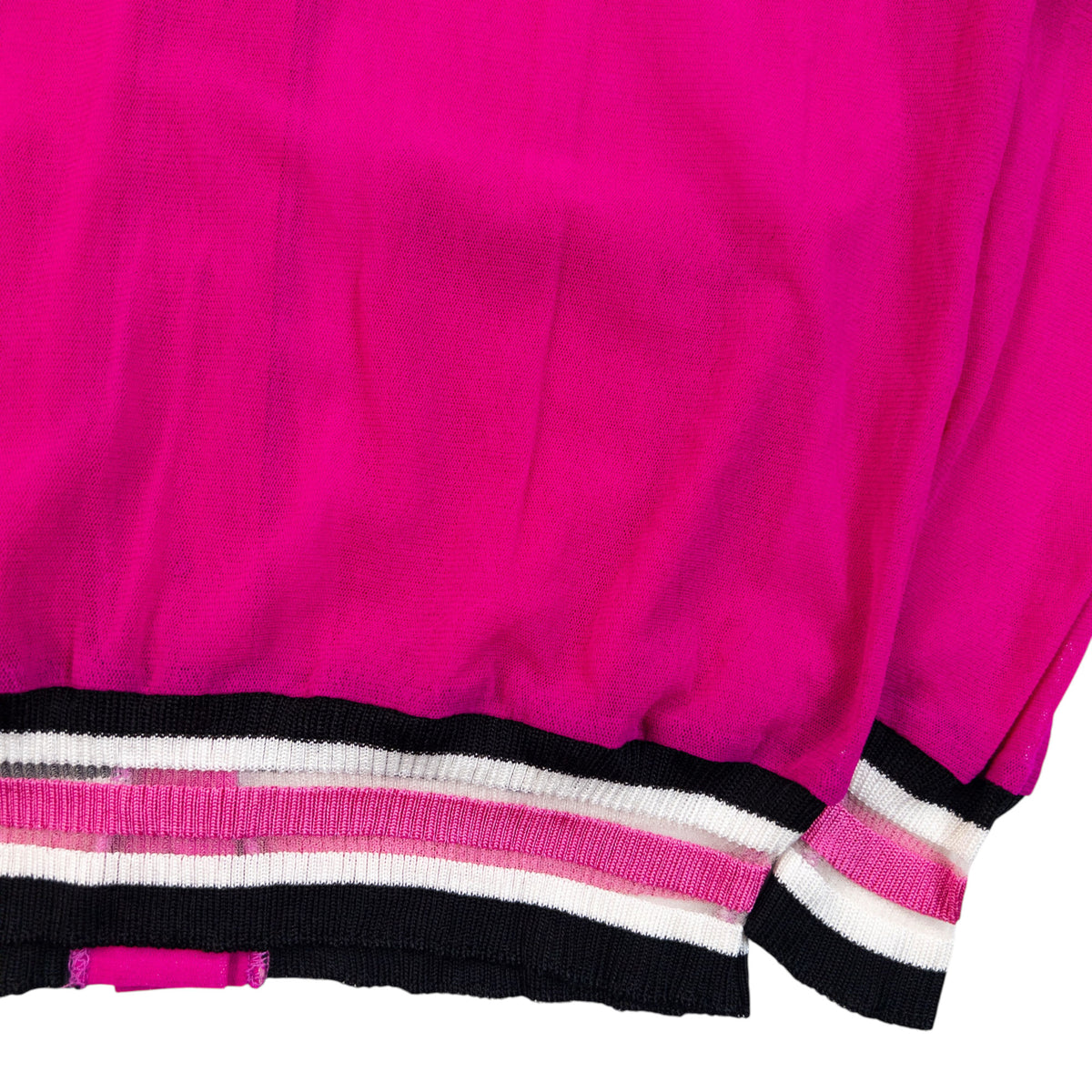Vintage 2000s Jean Paul Gaultier Soleil Sheer Cardigan in pink, photo 6