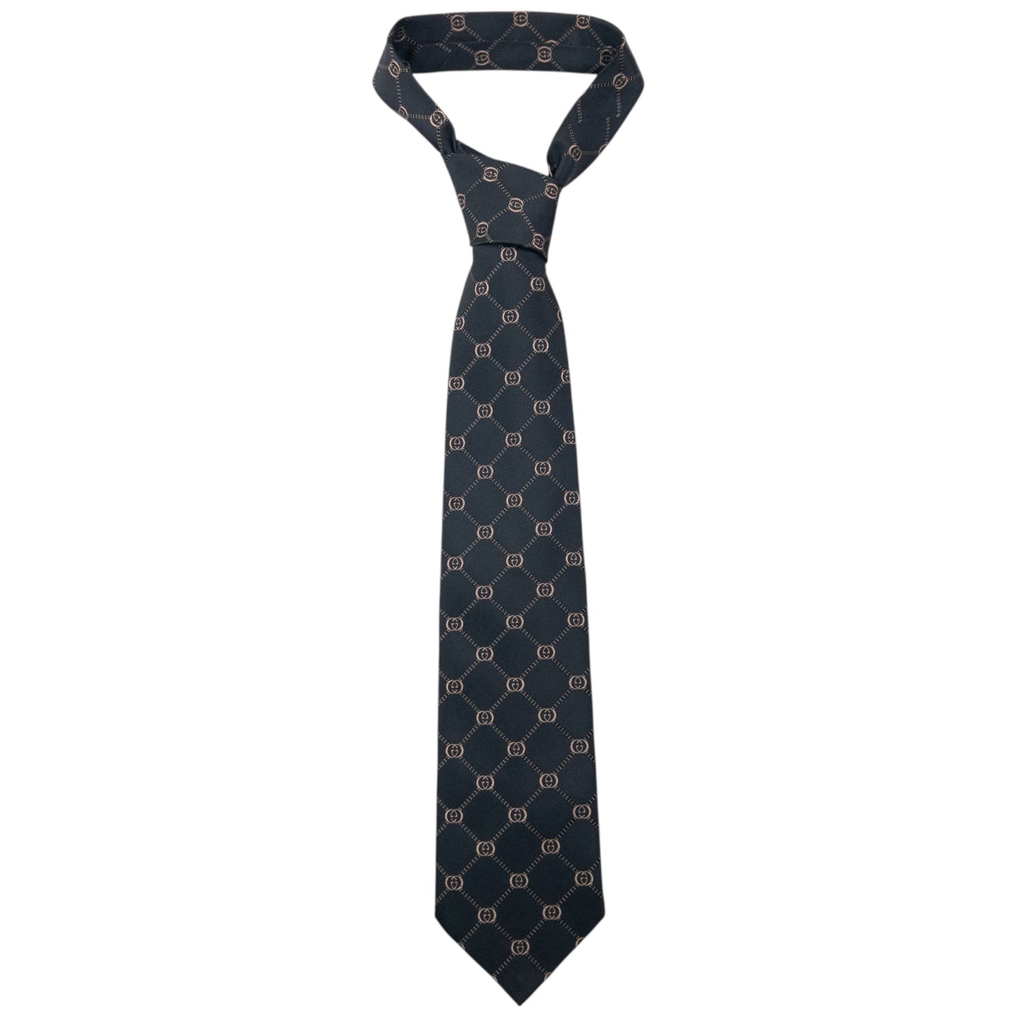 Vintage 2000s Gucci Monogram Silk Tie
