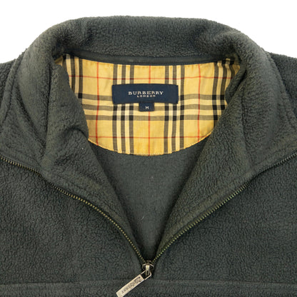 Vintage 2000s Burberry Q Zip Fleece Sweatshirt Size M