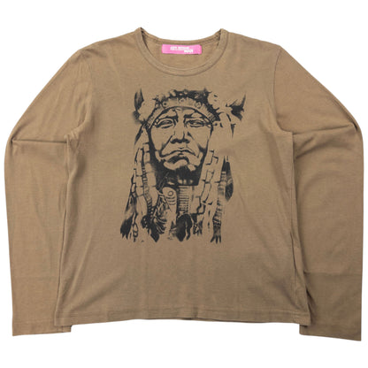 Vintage 2003 Junya Watanabe X Comme Des Garçons Native American Long Sleeve T Shirt Womens Size M