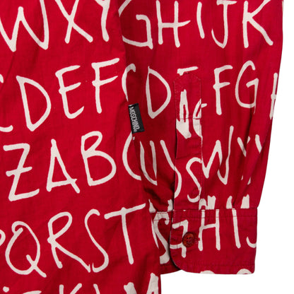 Vintage Moschino Jeans Alphabet Long Sleeve Button Up Shirt Size M