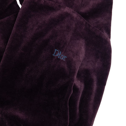 Vintage 80s Dior Monsieur Zip Up Velour Bomber Jacket Size L