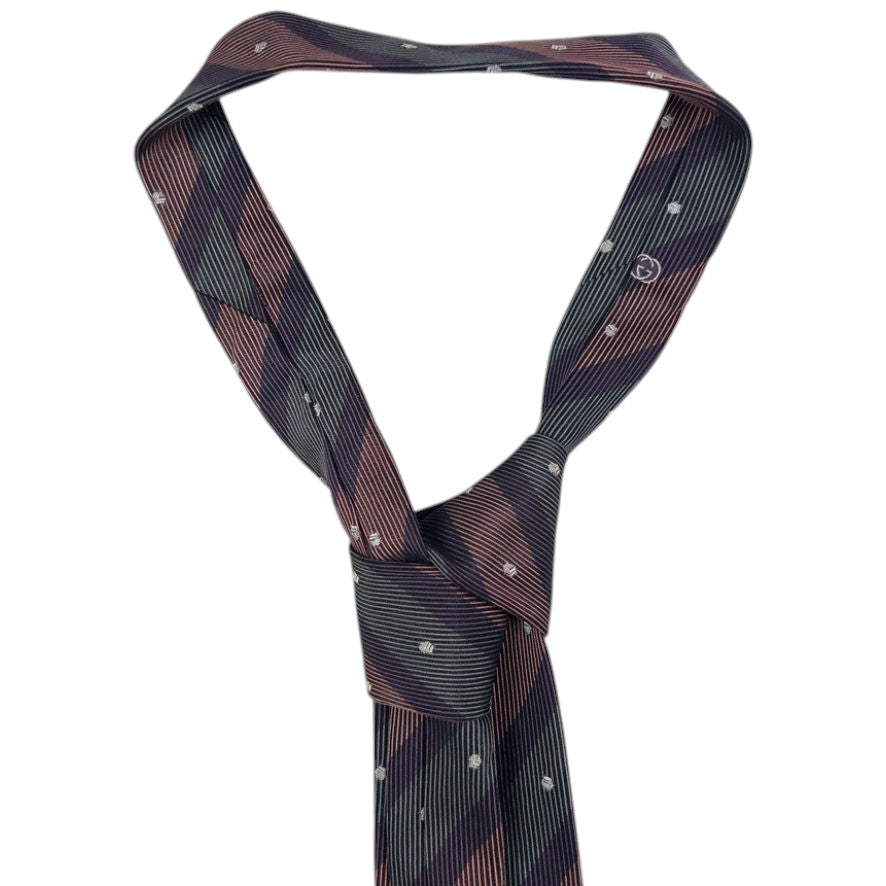 Vintage Gucci Striped Silk Tie