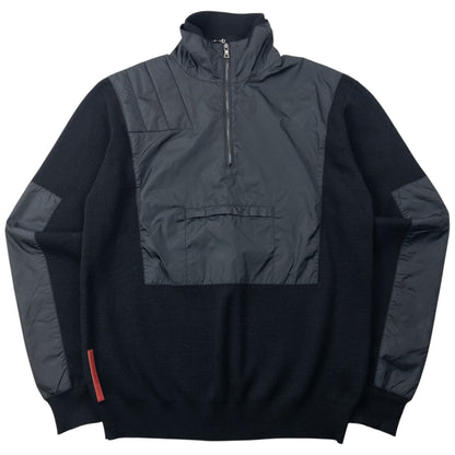 Vintage 2000s Prada Sport Layered Q Zip Jumper Size M