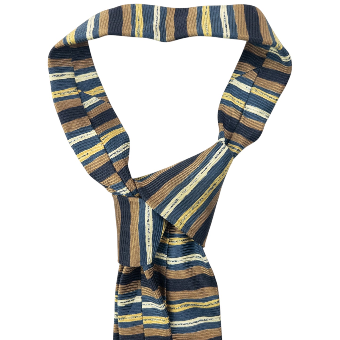 Vintage 90s Issey Miyake Striped Silk Tie