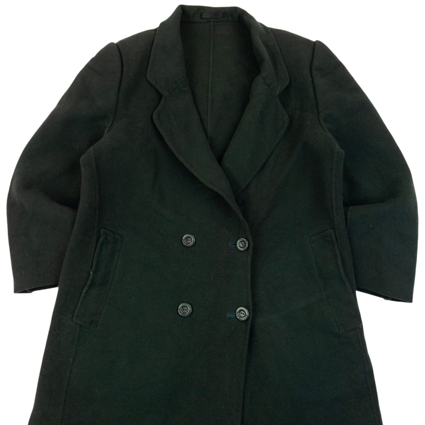 Vintage 90s Burberry Longline Wool Jacket Womens Size L
