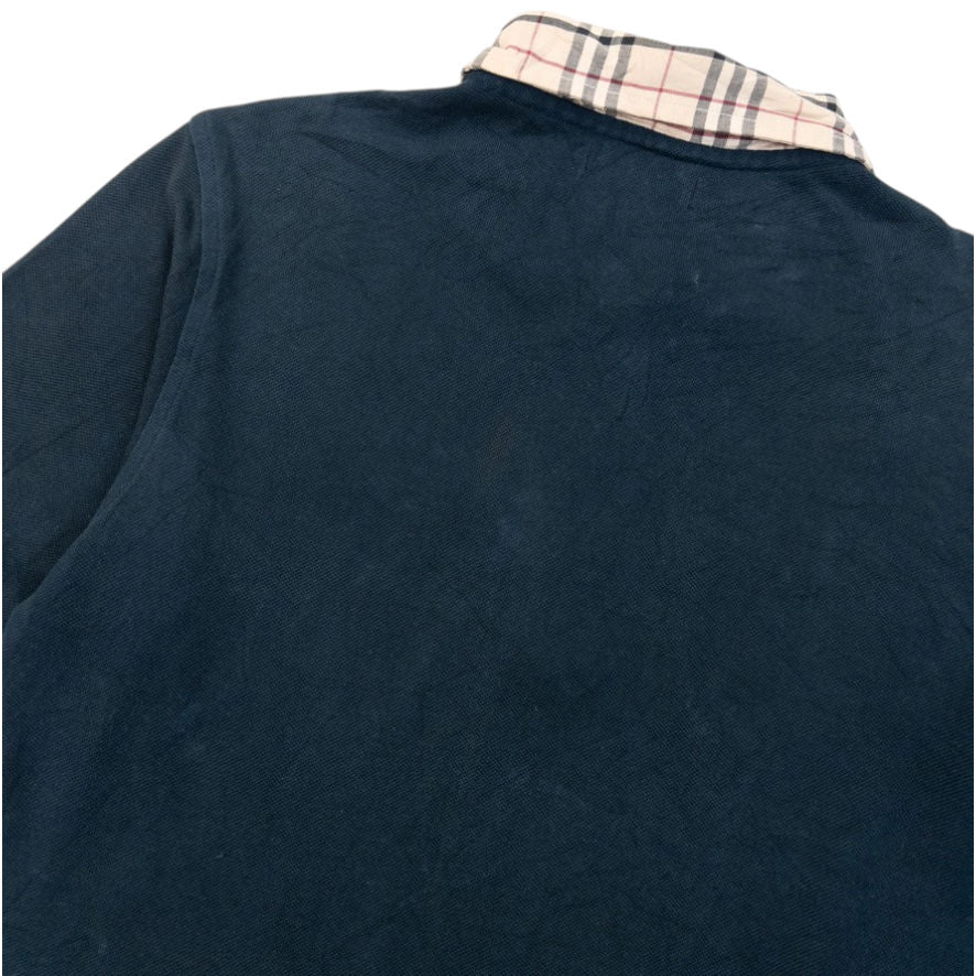 Vintage 2000s Burberry Nova Check Collar Polo Shirt Womens Size S