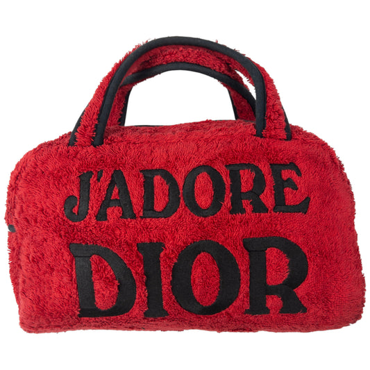 Vintage Dior J'adore Terry CLoth Handbag