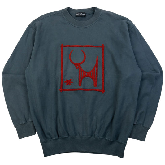 Vintage 90s YSL Yves Saint Laurent Applique Sweatshirt Size S