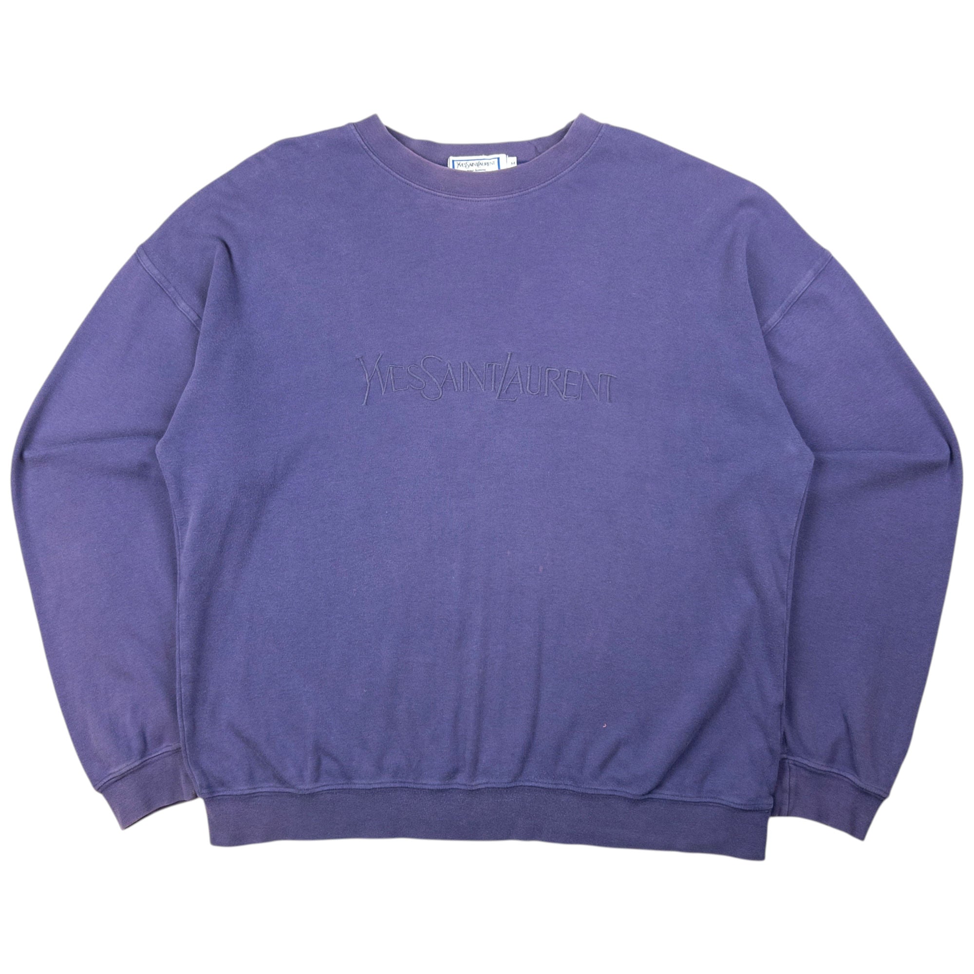 Vintage YSL Yves Saint Laurent Embroidered Sweatshirt Size S