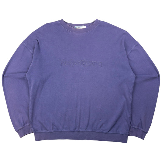 Vintage YSL Yves Saint Laurent Embroidered Sweatshirt Size S