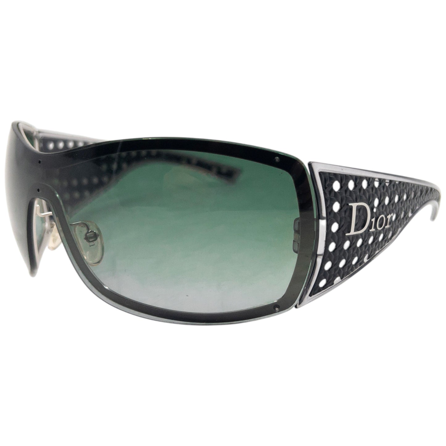 Vintage 2000s Dior Quadrille Shield Sunglasses