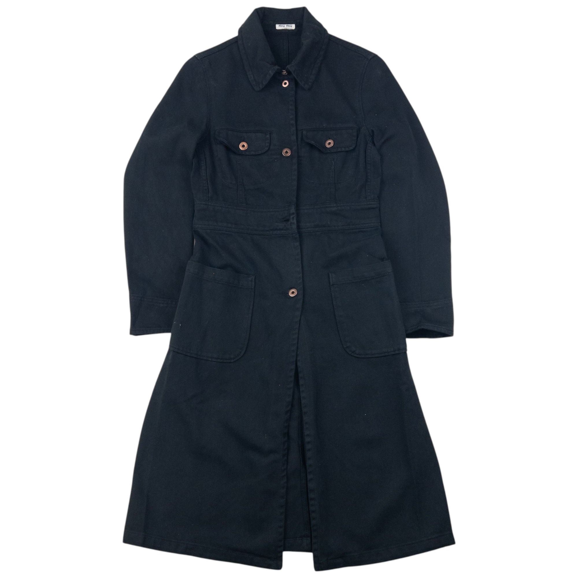 Vintage 2000s Miu Miu Button Up Longline Jacket Womens Size S