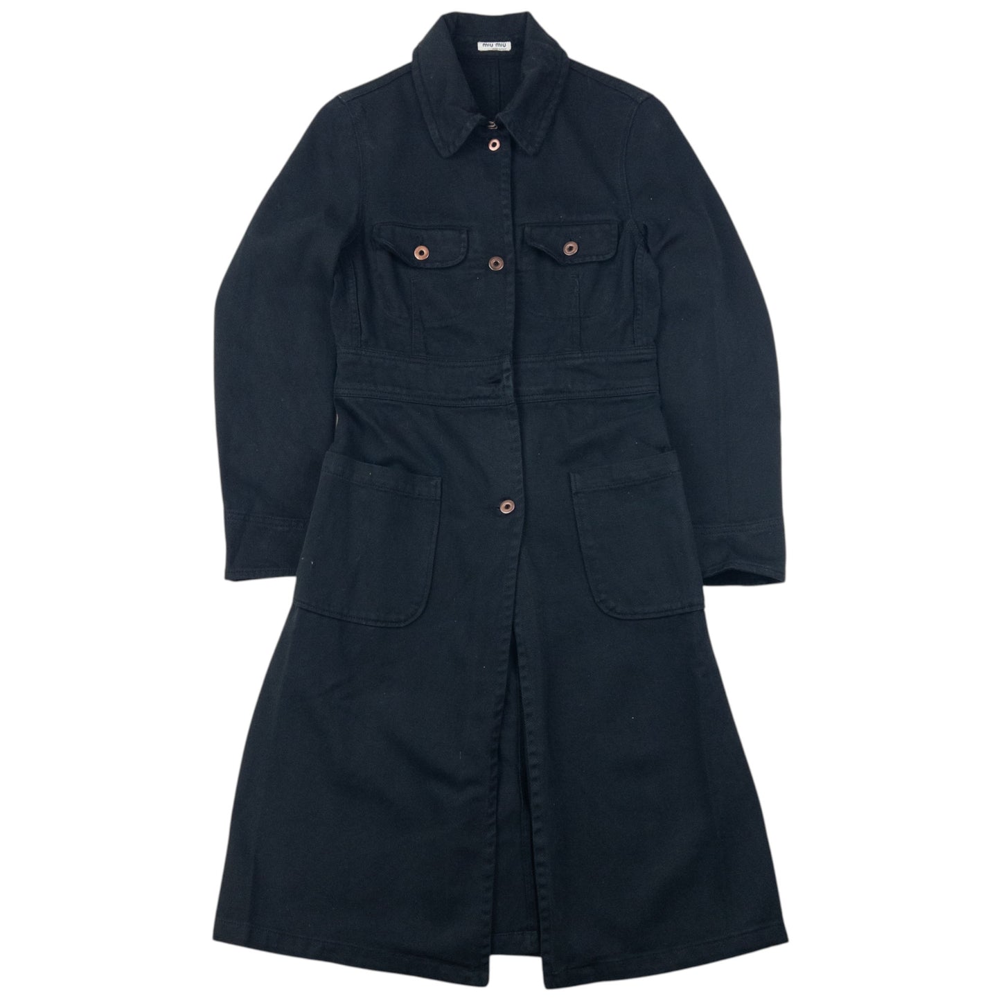 Vintage 2000s Miu Miu Button Up Longline Jacket Womens Size S