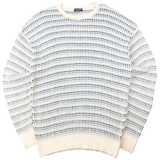 Vintage 90s Dior Monsieur Pattern Knit Jumper Size XL