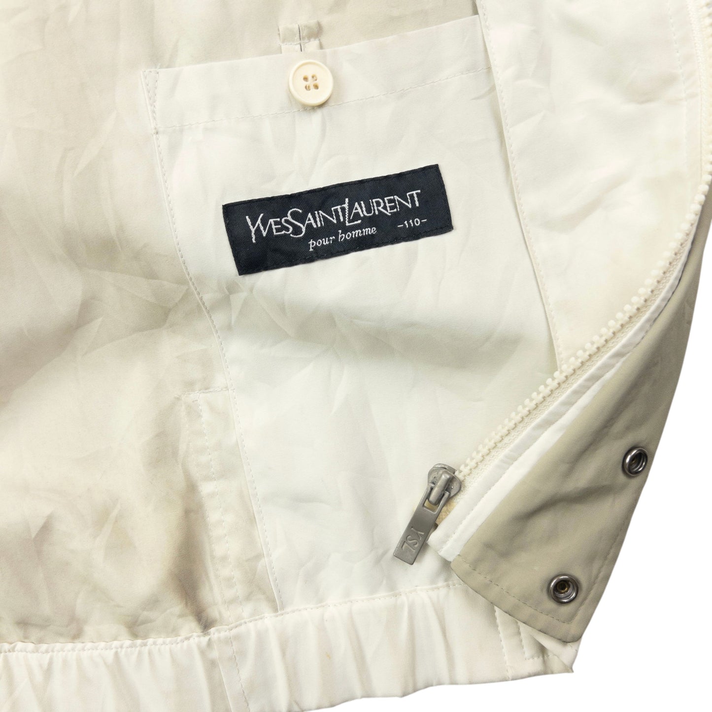 Vintage 90s YSL Yves Saint Laurent Harrington Jacket Size XL