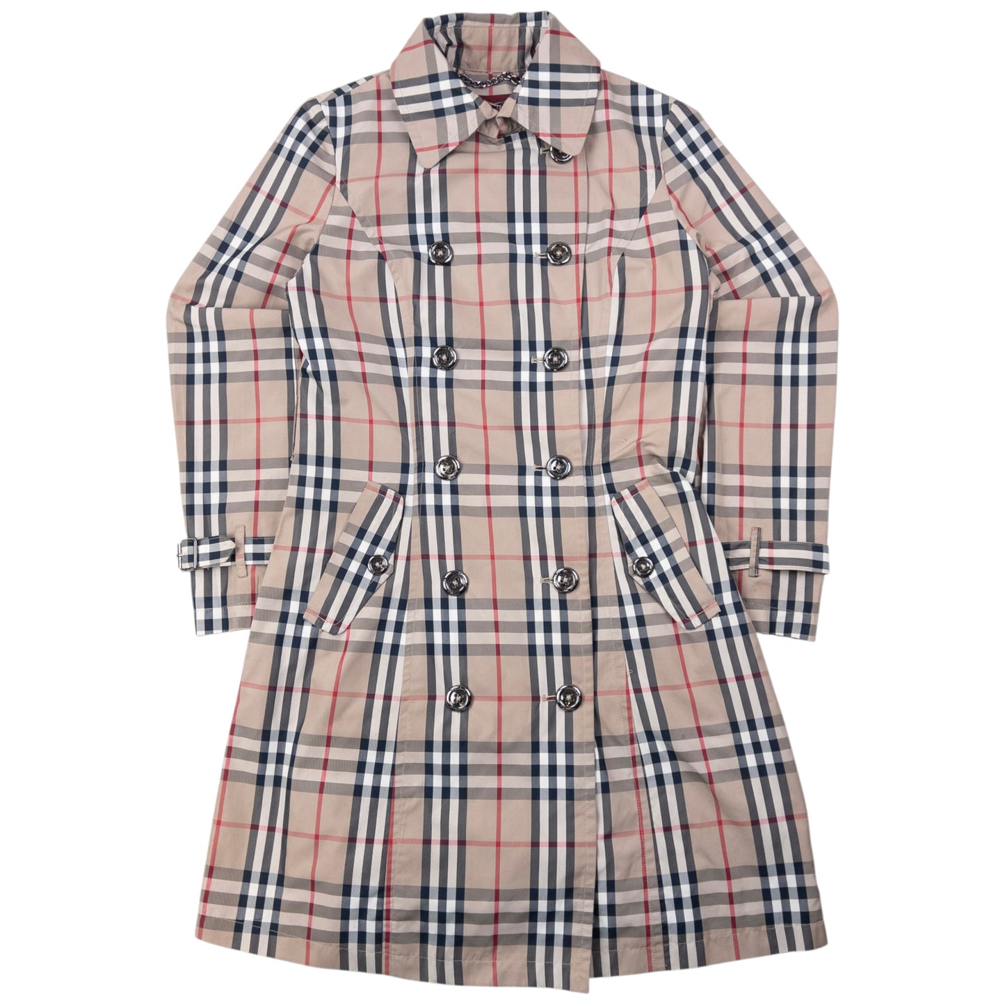 Vintage Burberry Nova Check Trench Jacket Womens Size S
