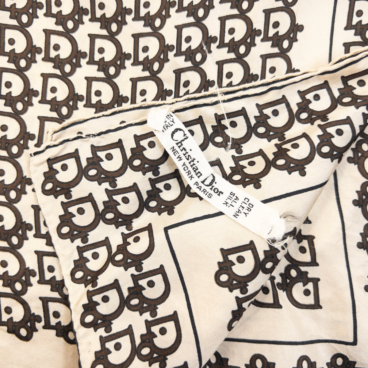 Vintage 2000s Dior Monogram Silk Scarf