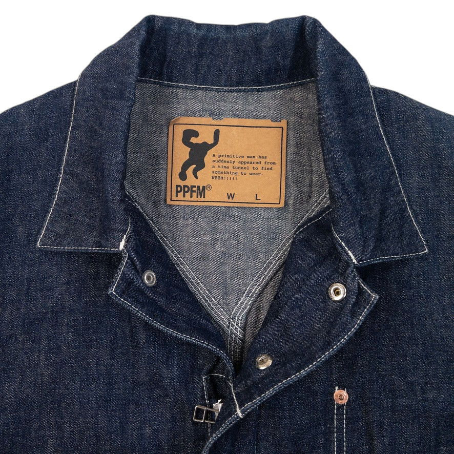 Vintage 2000s PPFM Zip Up Denim Jacket Size S