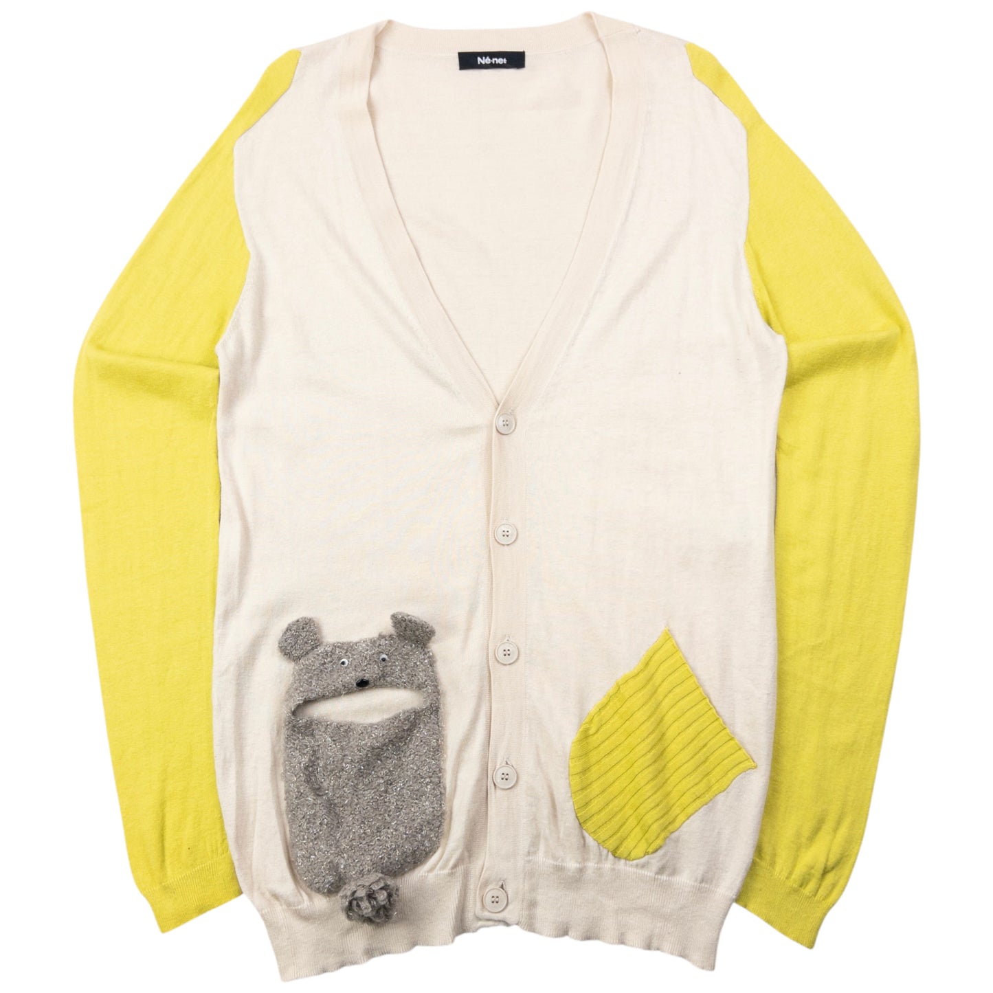 Vintage Ne-Net By Issey Miyake Mouse Pocket Cardigan Size M