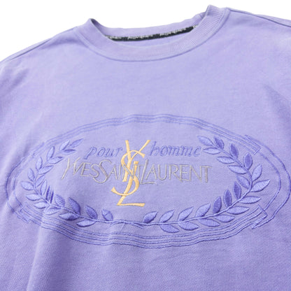 Vintage 90s YSL Yves Saint Laurent Embroidered Sweatshirt Size M