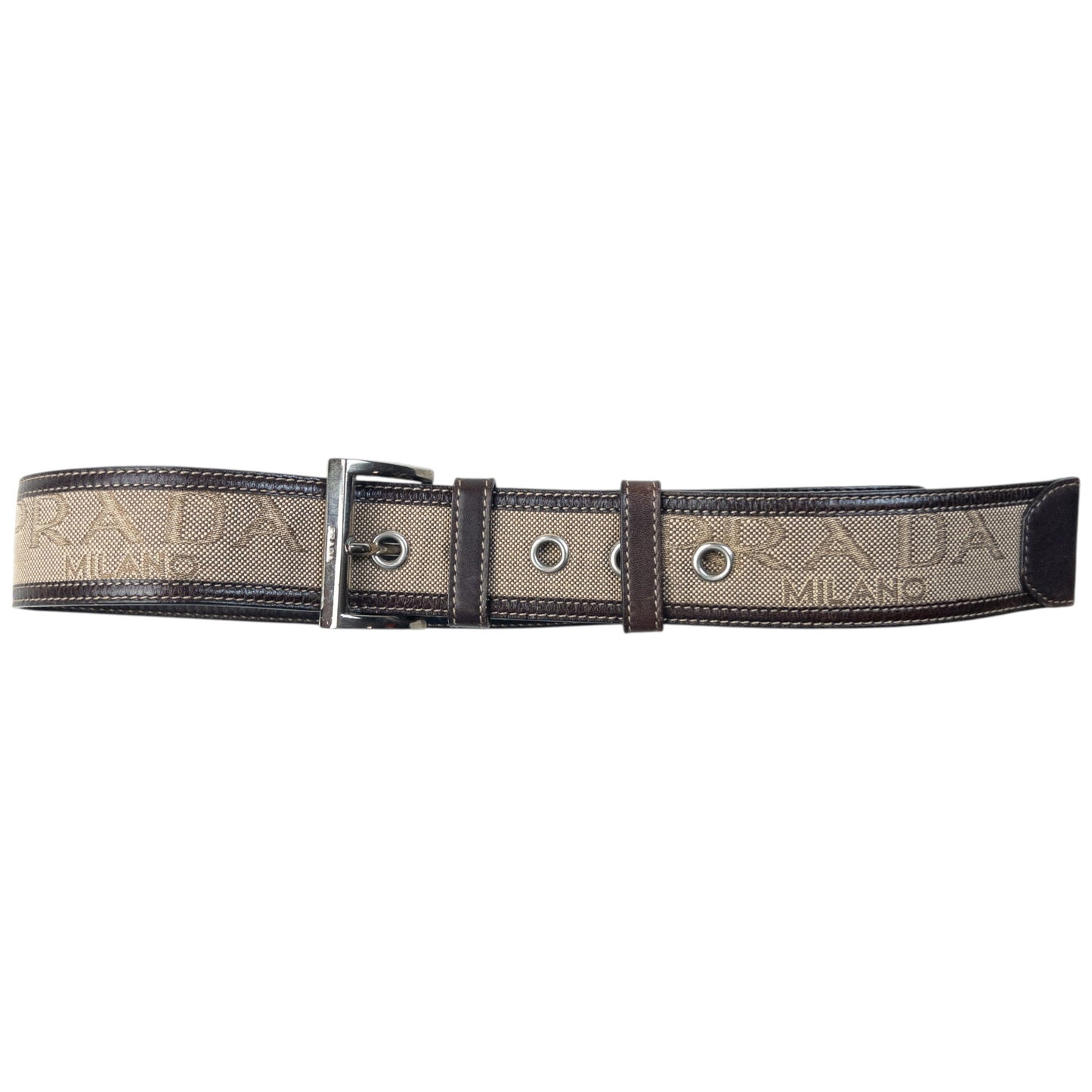 Vintage 90s Prada Leather Belt Size W26