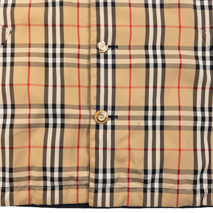 Vintage 90s Burberry Nova Check Quilted Reversible Jacket Size M