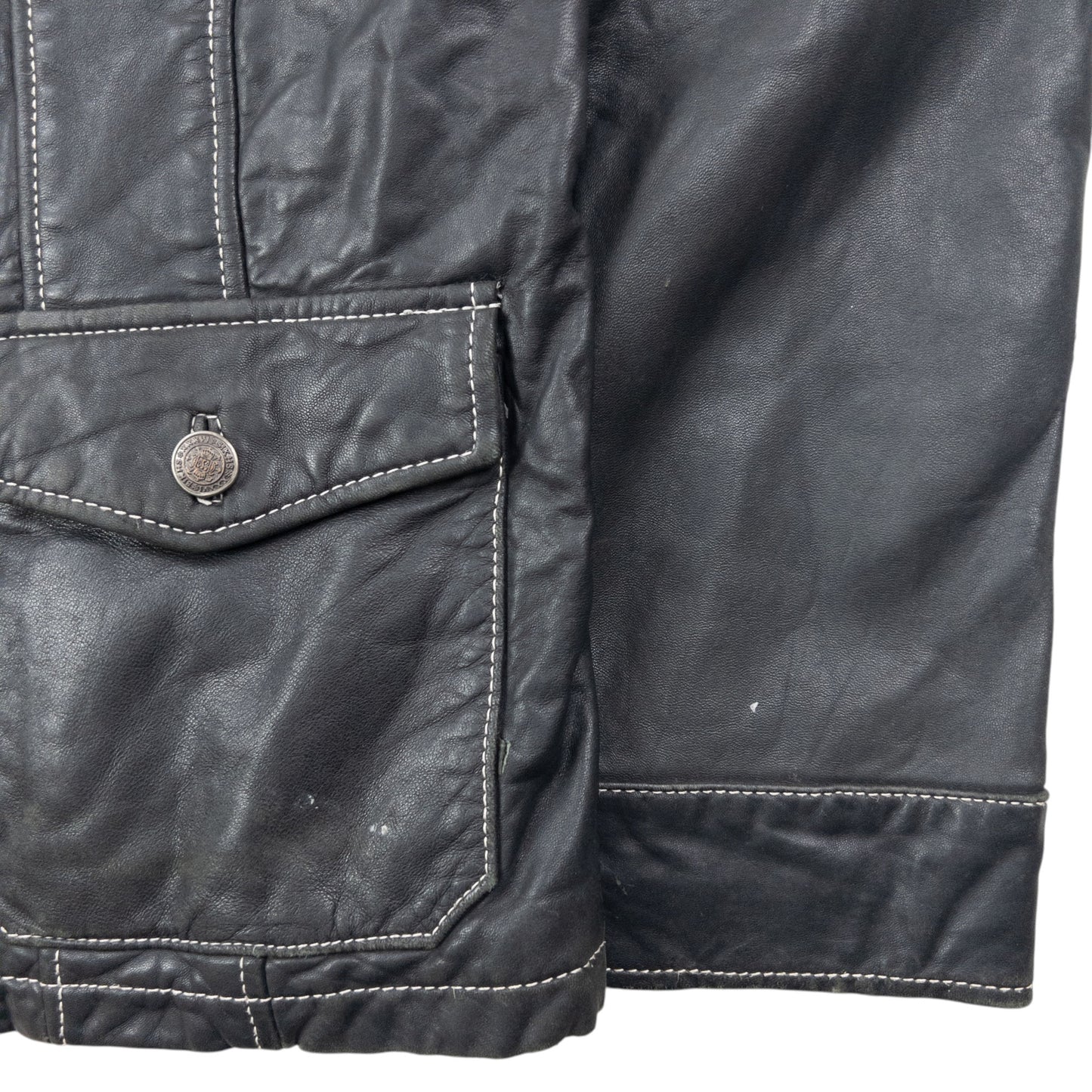 Vintage 2000s Jean Paul Gaultier Faux Leather Jacket Size M