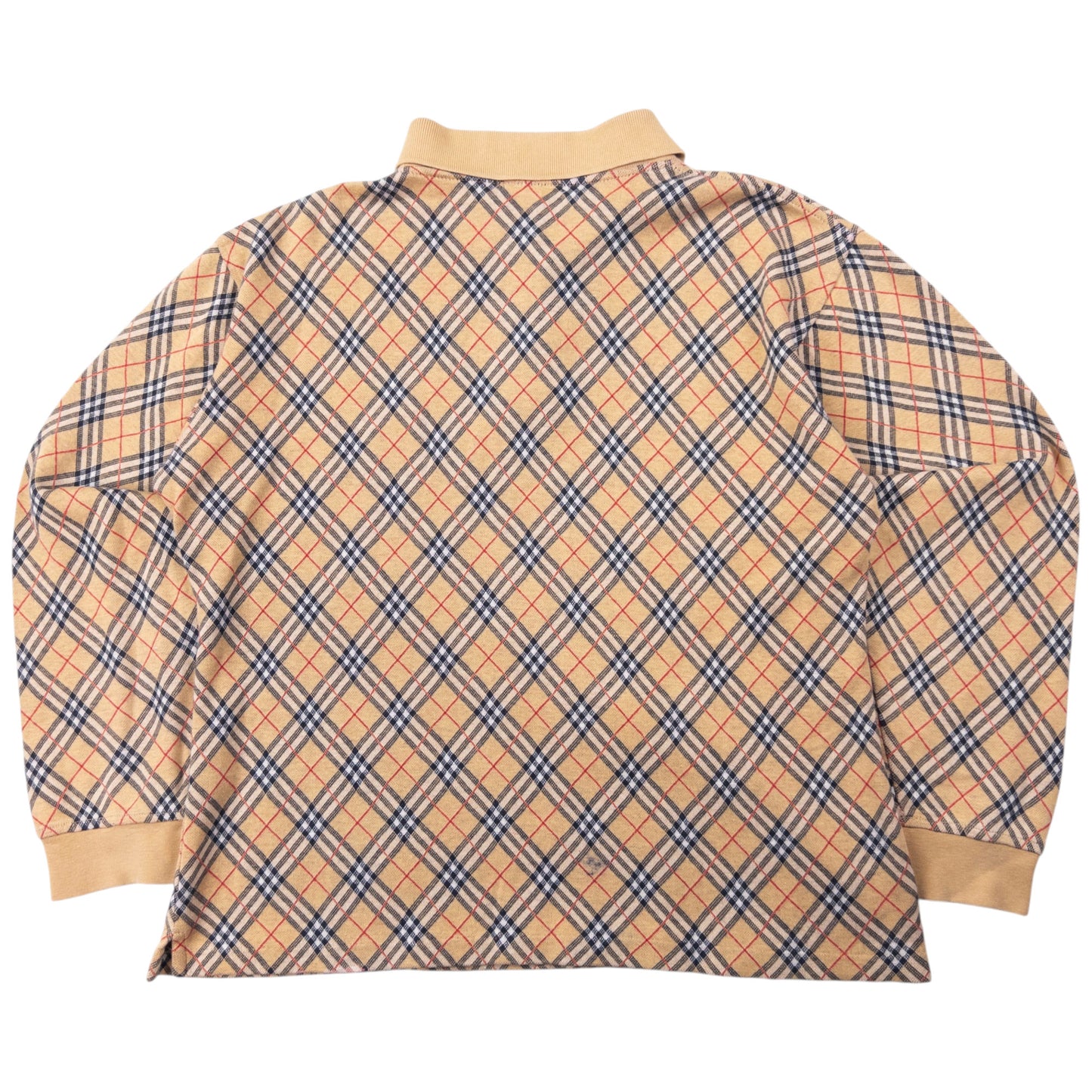 Vintage Burberry Nova Check Polo Jumper Womens Size M