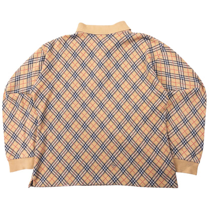 Vintage Burberry Nova Check Polo Jumper Womens Size M