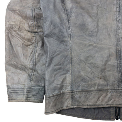 Vintage Hugo Boss Zip Up Leather Jacket Size M