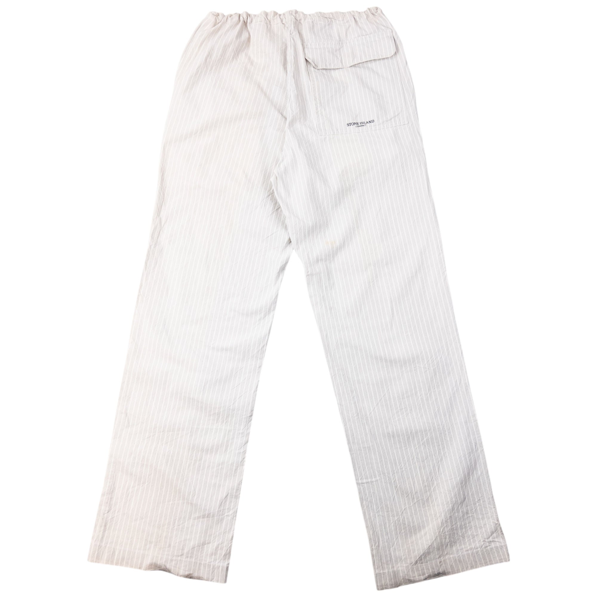 Vintage 2003 Stone Island Compact Striped Trousers Size W30